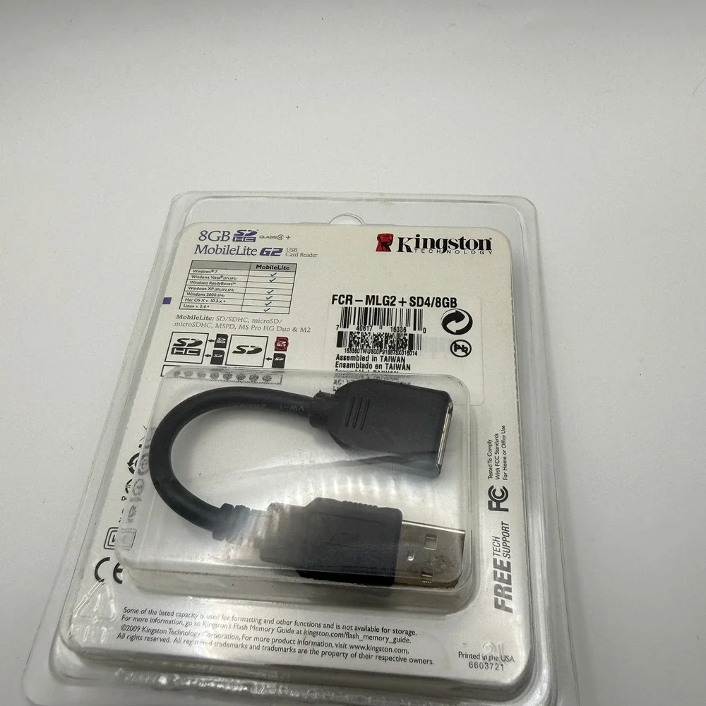 Kingston 8GB SDHC Card & MobileLite G2 USB Reader FCR-MLG2+SD4/8GB